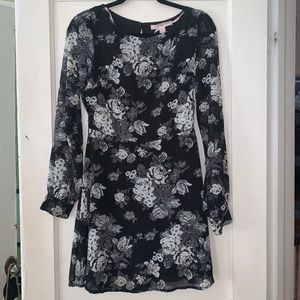 Black and white floral dress